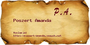 Poszert Amanda névjegykártya